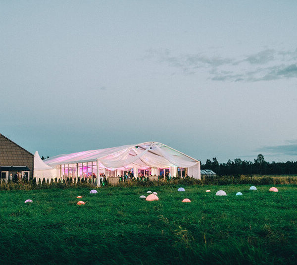 kujunduselemendid, led pallid, kaartelk, läbipaistev telk