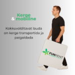 keskelt kokkupandav laud 183 x 76 cm