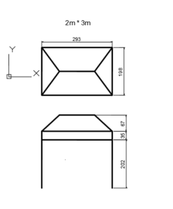 pop up telk 2x3m