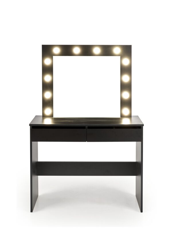 meigilaud peegli ja valgustusega must meigilaud peegli ja valgustusega