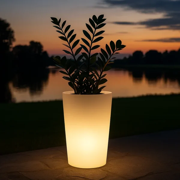 led lillepott päikesepatareiga ovaalne