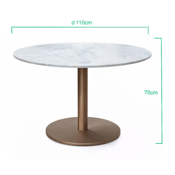 marmorplaadiga laud q110cm