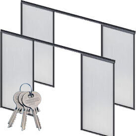 2 tk kahepoolsed lükanduksed lukuga