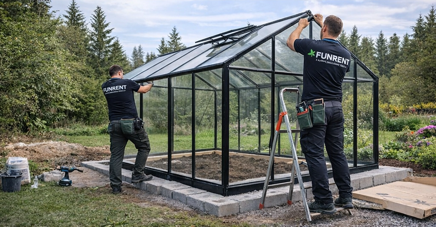 Kasvuhoone paigaldus ja alusraami ettevalmistus