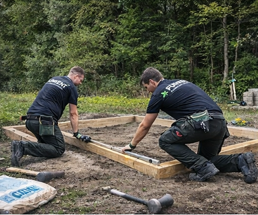 Kasvuhoone paigaldus aias Funrendi meeskonnaga