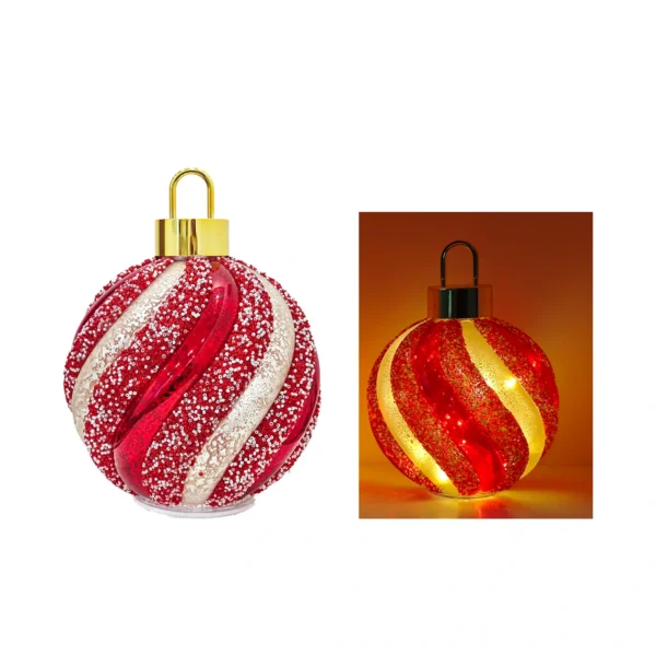 led jõulukuul punane/valge 24cm