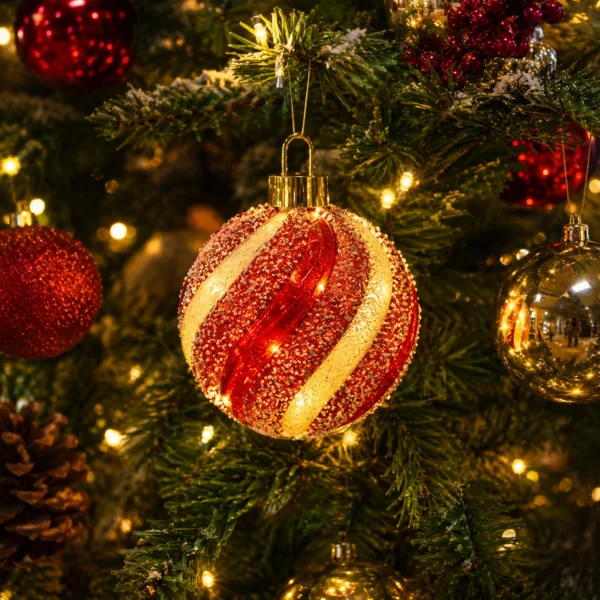 led jõulukuul punane/valge 24cm