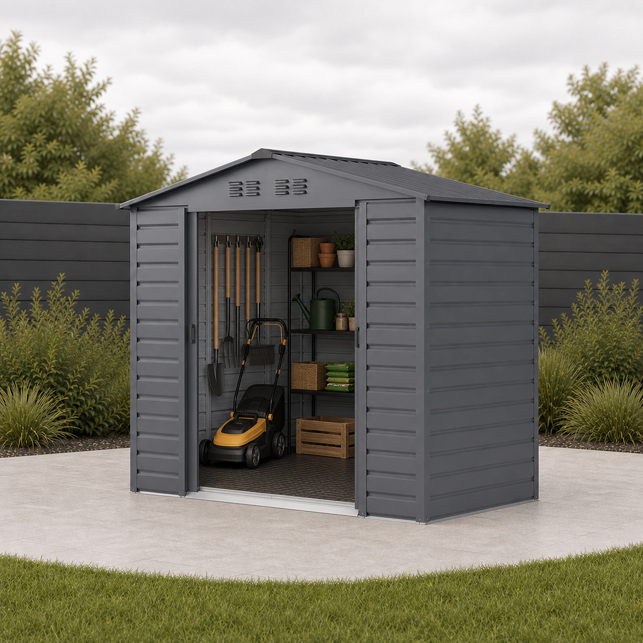Metallist aiakuur 2,13 × 1,27 m antratsiithall