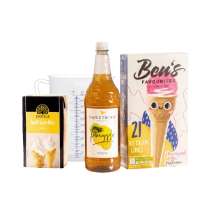 Ananass pehmejäätise komplekt
